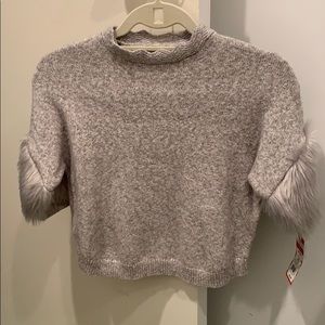 Cat and jack Children’s grey fur detail sweater